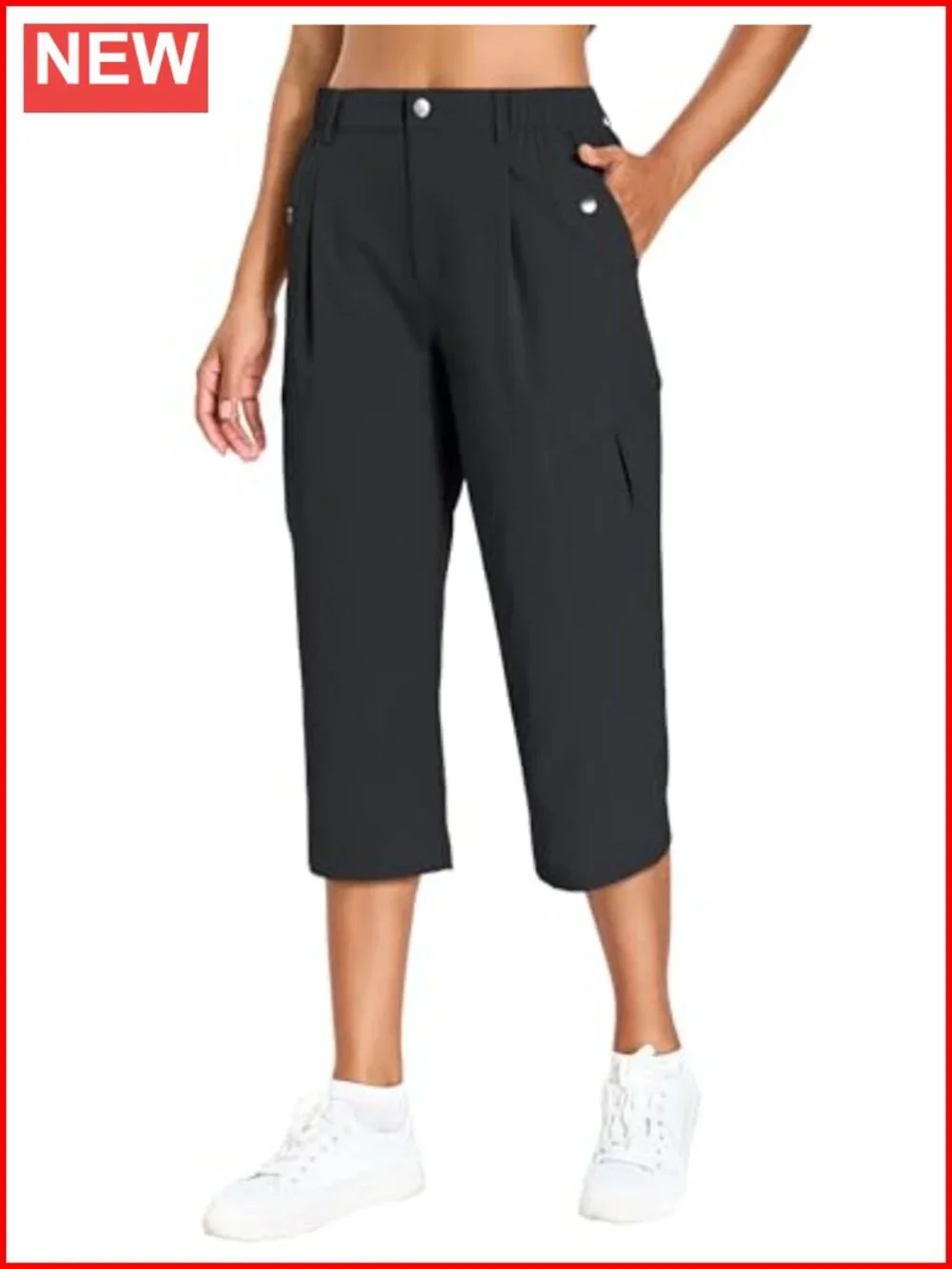 Women's Cargo Capris Quick Dry Hiking Pants Lightweight 6 Pockets UPF 50+